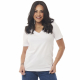 Camiseta Gola V Lisa 100% Algodão Off White Valentina T-shirt