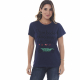 Camiseta “Proibido Estacionar na Vida” 100% Algodão Azul Marinho Valentina T-shirt