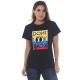 Camiseta “Don't Look Back” 100% Algodão Preta Valentina T-shirt