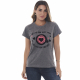 Camiseta “Não vivo sem Café” 100% Algodão Cinza Grafite Valentina T-shirt
