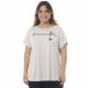 Camiseta “Amar” Viscolycra Cinza Pérola Valentina T-shirt