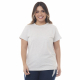Camiseta Lisa 100% Algodão Cinza Pérola Valentina T-shirt