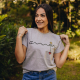Camiseta “Amar” 100% Algodão Cinza Mescla Valentina T-shirt