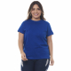 Camiseta Lisa 100% Algodão Azul Royal Valentina T-shirt