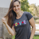 Camiseta Love Colors Viscolycra Cinza Grafite Valentina T-shirt