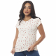 Camiseta Mini Corações Mosaico Viscolycra Off White Valentina T-shirt