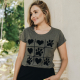 Camiseta Viscolycra “Jogo da velha pet” Cinza Grafite Valentina T-shirt