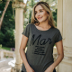 Camiseta Viscolycra “Mar” Cinza Grafite Valentina T-shirt