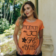 Camiseta Viscolycra “Paciência de Jó” Laranja Valentina T-shirt