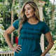 Camiseta Viscolycra “Reinvente-se” Azul Valentina T-shirt