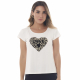 Camiseta Love Animal Print Viscolycra Off White Valentina T-shirt