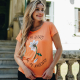 Camiseta Viscolycra “Bem me Quero” Laranja Valentina T-shirt
