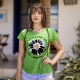 Camiseta Viscolycra “Flowers need to time” Verde Valentina T-shirt 1