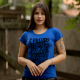 Camiseta Viscolycra “É preciso amor” Azul Royal Valentina T-shirt 1