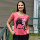 Camiseta Viscolycra “Frida silhueta” Goiaba Valentina T-shirt