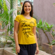 Camiseta Viscolycra Amor Amarela Valentina T-shirt