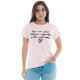 Camiseta Fé na Vida 100% Algodão Rosa Valentina T-shirt