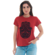 Camiseta Feminina Hamsá 100% Algodão Vermelho Valentina T-shirt