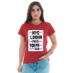 Camiseta Feminina Cidades 100% Algodão Vermelho Valentina T-shirt