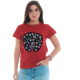 Camiseta Feminina T-shirt Boneca Afro 100% Algodão Vermelho