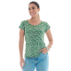 Camiseta Viscolycra Coração Mosaico Verde Valentina T-shirt