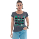 Camiseta Feminina Viscolycra “Amor, Graça e Perdão” Cinza Valentina T-shirt