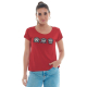 Camiseta Viscolycra Macacos Sábios Vermelho Valentina T-shirt