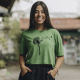 Cropped Viscolycra Dente de Leão Verde Valentina T-shirt 1