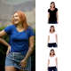 Kit 4 Camisetas Viscolycra 1 Azul Royal - 1 Preta - 2 Brancas Valentina T-shirt 1