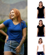 Kit 4 Camisetas Viscolycra 1 Azul Royal - 2 Pretas - 1 Branca Valentina T-shirt 1