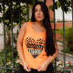 Regata Viscolycra Coração animal print Laranja Valentina T-shirt