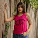Regata Viscolycra Corações Entrelaçados Rosa Pink Valentina T-shirt 1