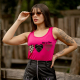 Regata Viscolycra Corações Animal Print Rosa Pink Valentina T-shirt 1